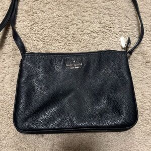 Kate Spade Black Crossbody Bag with Textured Leather